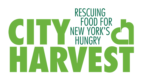 City Harvest Logo. Reads City Harvest, Rescuing Food for New York's Hungry.